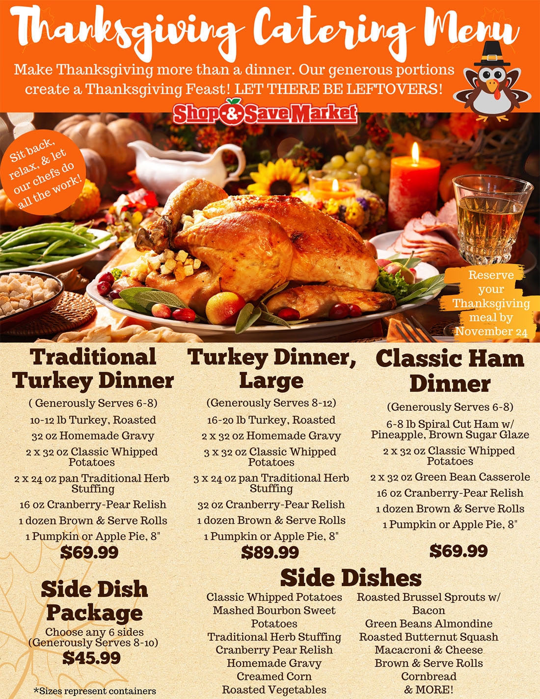 Thanksgiving Catering Menu